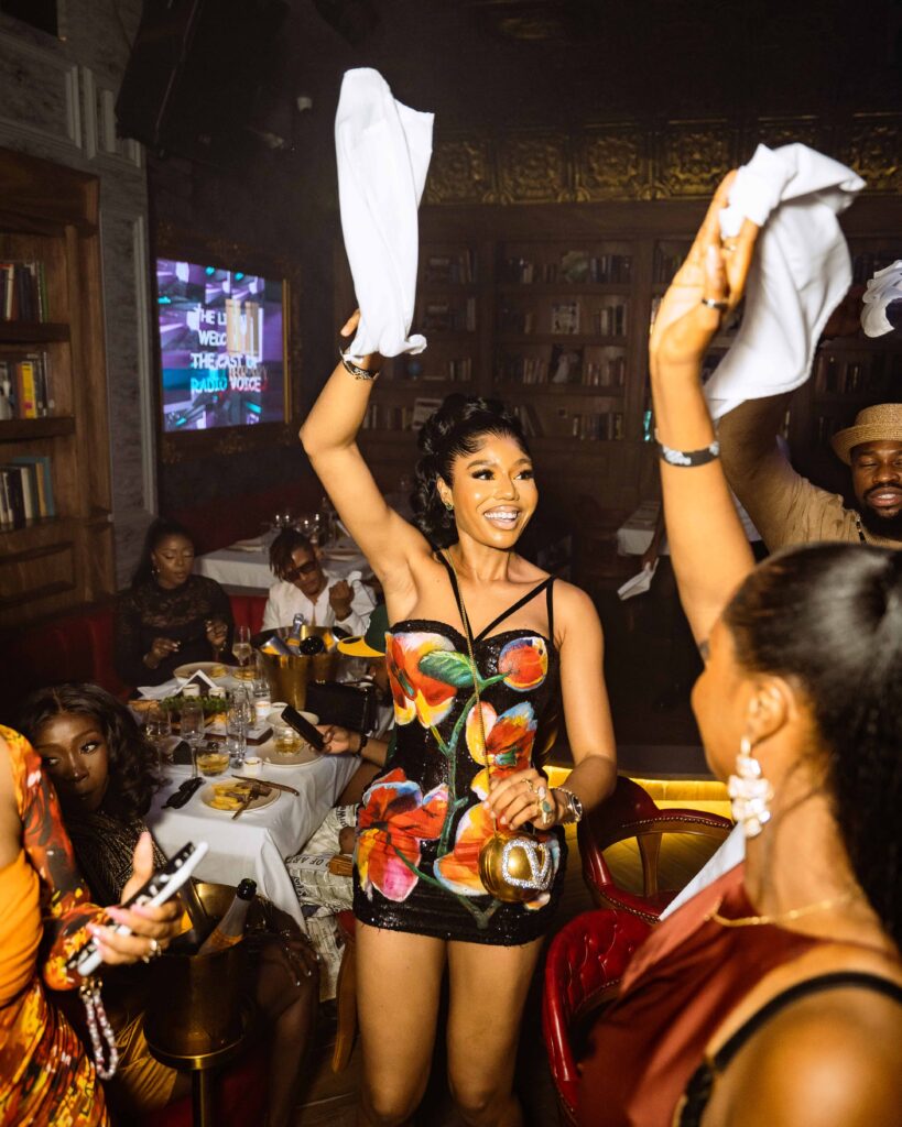 Nancy Isime, Stanley Eze, Elozonam, RMD and other top Nollywood actors at The Library Lagos for a movie premiere afterparty event