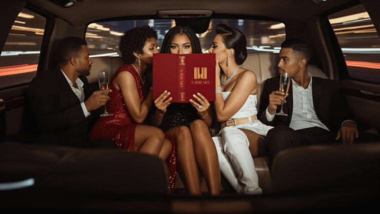 A group of 5 scholars sitted in a car whispering about The Library Lagos